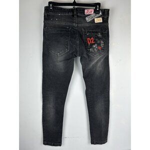 Dsquared2 Jeans Mens 30x29’Distressed Paint Splatter Made Italy Denim Patch